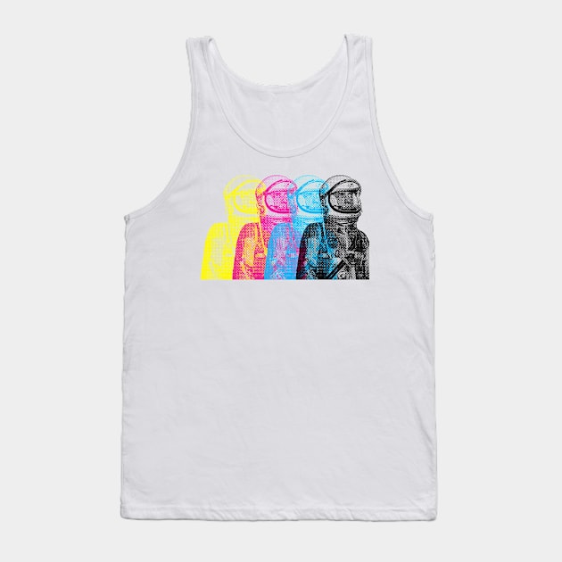 Astronaut Offset Tank Top by Wright Art